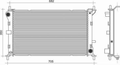 Magneti Marelli 350213908000 - Radiateur, refroidissement du moteur cwaw.fr