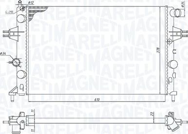 Magneti Marelli 350213970000 - Radiateur, refroidissement du moteur cwaw.fr