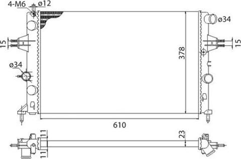 Magneti Marelli 350213970003 - Radiateur, refroidissement du moteur cwaw.fr