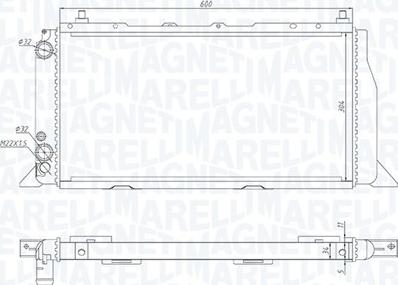 Magneti Marelli 350213406000 - Radiateur, refroidissement du moteur cwaw.fr