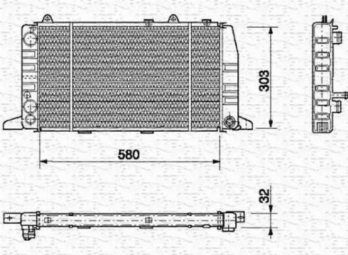 Magneti Marelli 350213400000 - Radiateur, refroidissement du moteur cwaw.fr