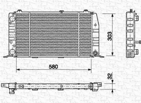 Magneti Marelli 350213401000 - Radiateur, refroidissement du moteur cwaw.fr