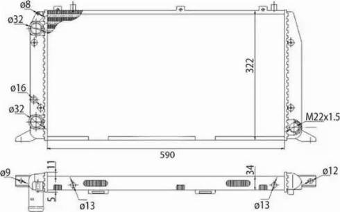 Magneti Marelli 350213401003 - Radiateur, refroidissement du moteur cwaw.fr