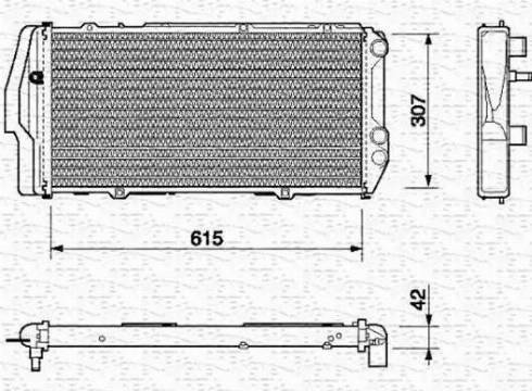 Magneti Marelli 350213403000 - Radiateur, refroidissement du moteur cwaw.fr