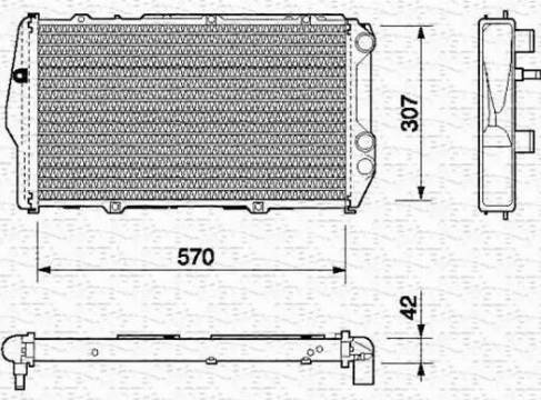 Magneti Marelli 350213402000 - Radiateur, refroidissement du moteur cwaw.fr