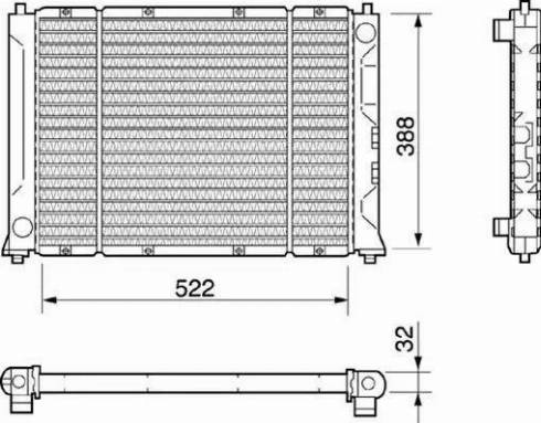 Magneti Marelli 350213414000 - Radiateur, refroidissement du moteur cwaw.fr