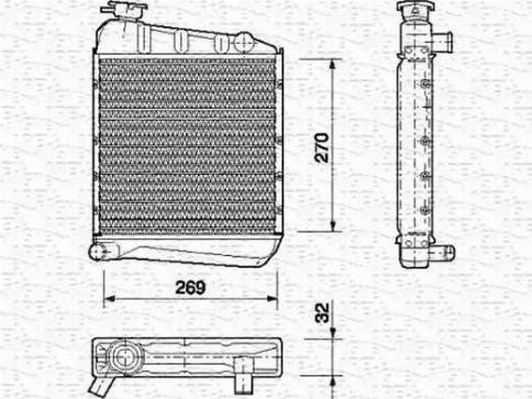 Magneti Marelli 350213410000 - Radiateur, refroidissement du moteur cwaw.fr