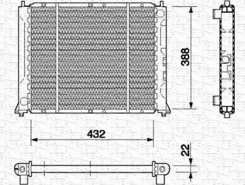 Magneti Marelli 350213413000 - Radiateur, refroidissement du moteur cwaw.fr