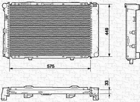 Magneti Marelli 350213543000 - Radiateur, refroidissement du moteur cwaw.fr