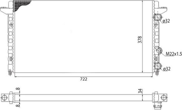 Magneti Marelli 350213502003 - Radiateur, refroidissement du moteur cwaw.fr