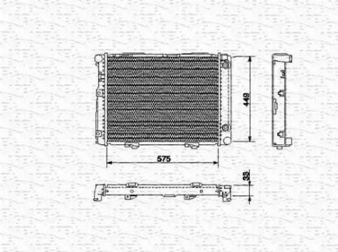 Magneti Marelli 350213533000 - Radiateur, refroidissement du moteur cwaw.fr