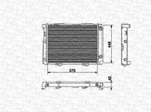 Magneti Marelli 350213532000 - Radiateur, refroidissement du moteur cwaw.fr