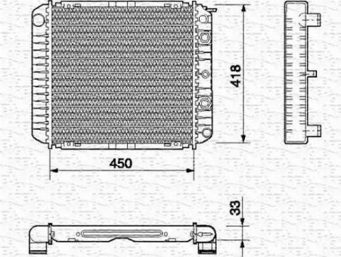 Magneti Marelli 350213659000 - Radiateur, refroidissement du moteur cwaw.fr