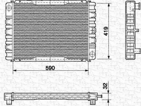 Magneti Marelli 350213658000 - Radiateur, refroidissement du moteur cwaw.fr