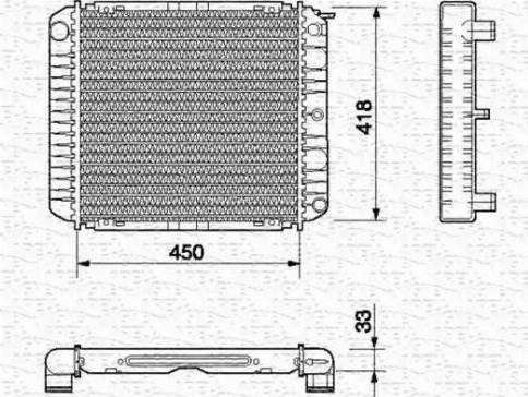 Magneti Marelli 350213657000 - Radiateur, refroidissement du moteur cwaw.fr