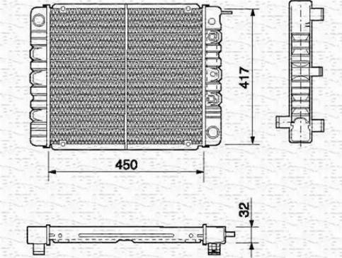 Magneti Marelli 350213664000 - Radiateur, refroidissement du moteur cwaw.fr