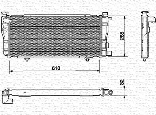 Magneti Marelli 350213604000 - Radiateur, refroidissement du moteur cwaw.fr