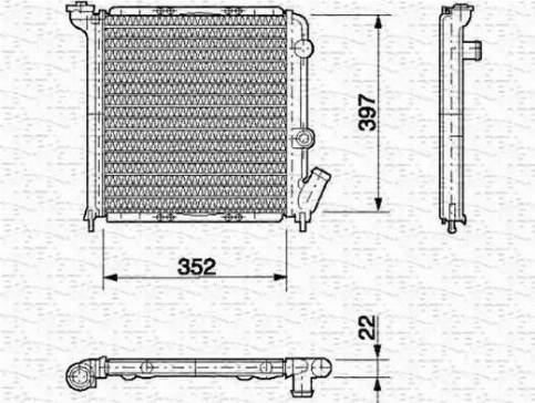 Magneti Marelli 350213613000 - Radiateur, refroidissement du moteur cwaw.fr