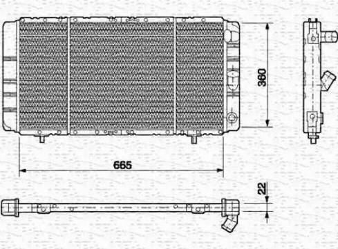 Magneti Marelli 350213624000 - Radiateur, refroidissement du moteur cwaw.fr