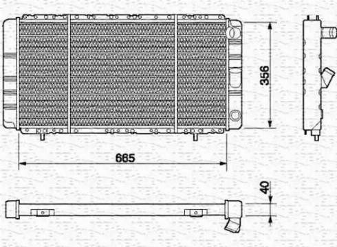 Magneti Marelli 350213626000 - Radiateur, refroidissement du moteur cwaw.fr