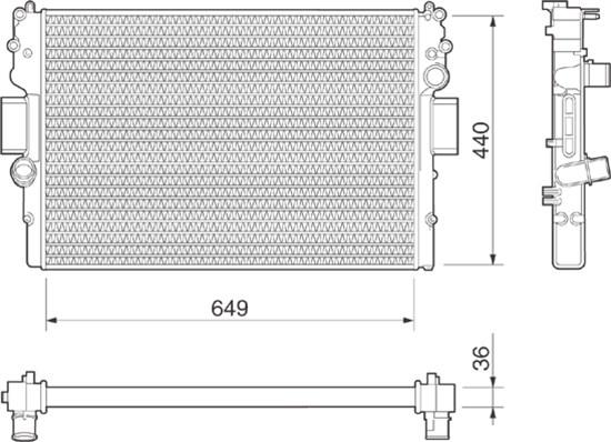 Magneti Marelli 350213015000 - Radiateur, refroidissement du moteur cwaw.fr