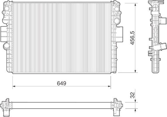 Magneti Marelli 350213016000 - Radiateur, refroidissement du moteur cwaw.fr