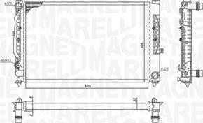 Magneti Marelli 350213199900 - Radiateur, refroidissement du moteur cwaw.fr