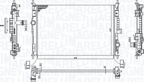 Magneti Marelli 350213199600 - Radiateur, refroidissement du moteur cwaw.fr