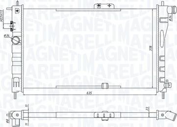 Magneti Marelli 350213199800 - Radiateur, refroidissement du moteur cwaw.fr