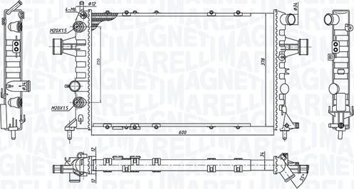 Magneti Marelli 350213194600 - Radiateur, refroidissement du moteur cwaw.fr