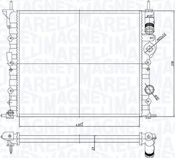 Magneti Marelli 350213194700 - Radiateur, refroidissement du moteur cwaw.fr