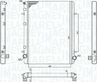 Magneti Marelli 350213195900 - Radiateur, refroidissement du moteur cwaw.fr