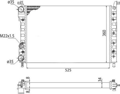 Magneti Marelli 350213195600 - Radiateur, refroidissement du moteur cwaw.fr