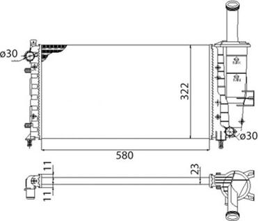 Magneti Marelli 350213195003 - Radiateur, refroidissement du moteur cwaw.fr