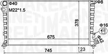 Magneti Marelli 350213195100 - Radiateur, refroidissement du moteur cwaw.fr