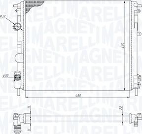 Magneti Marelli 350213195200 - Radiateur, refroidissement du moteur cwaw.fr