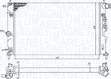 Magneti Marelli 350213190600 - Radiateur, refroidissement du moteur cwaw.fr