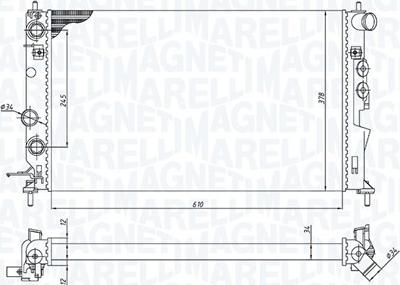 Magneti Marelli 350213190300 - Radiateur, refroidissement du moteur cwaw.fr