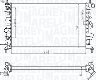 Magneti Marelli 350213190300 - Radiateur, refroidissement du moteur cwaw.fr