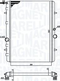 Magneti Marelli 350213191800 - Radiateur, refroidissement du moteur cwaw.fr