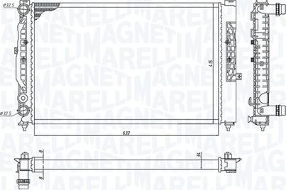 Magneti Marelli 350213191700 - Radiateur, refroidissement du moteur cwaw.fr