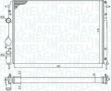 Magneti Marelli 350213198500 - Radiateur, refroidissement du moteur cwaw.fr