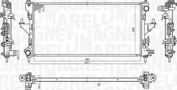 Magneti Marelli 350213198200 - Radiateur, refroidissement du moteur cwaw.fr