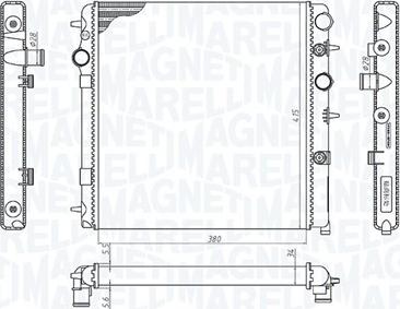 Magneti Marelli 350213198700 - Radiateur, refroidissement du moteur cwaw.fr