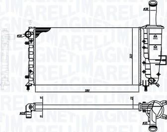 Magneti Marelli 350213193900 - Radiateur, refroidissement du moteur cwaw.fr