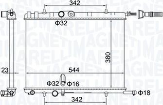 Magneti Marelli 350213193400 - Radiateur, refroidissement du moteur cwaw.fr