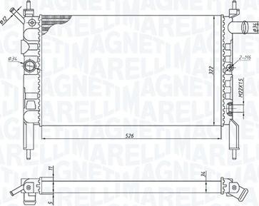 Magneti Marelli 350213193800 - Radiateur, refroidissement du moteur cwaw.fr