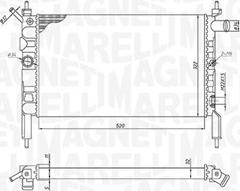 Magneti Marelli 350213193800 - Radiateur, refroidissement du moteur cwaw.fr