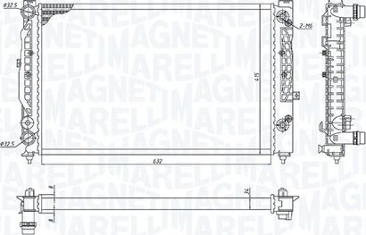 Magneti Marelli 350213193700 - Radiateur, refroidissement du moteur cwaw.fr