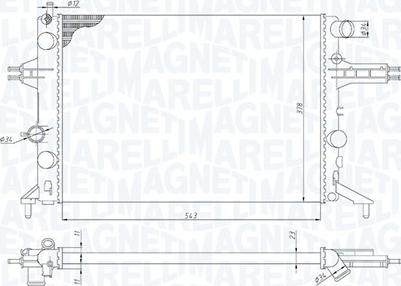 Magneti Marelli 350213192400 - Radiateur, refroidissement du moteur cwaw.fr